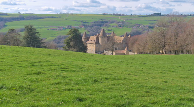 Le château de Virieu au milieu du paysage